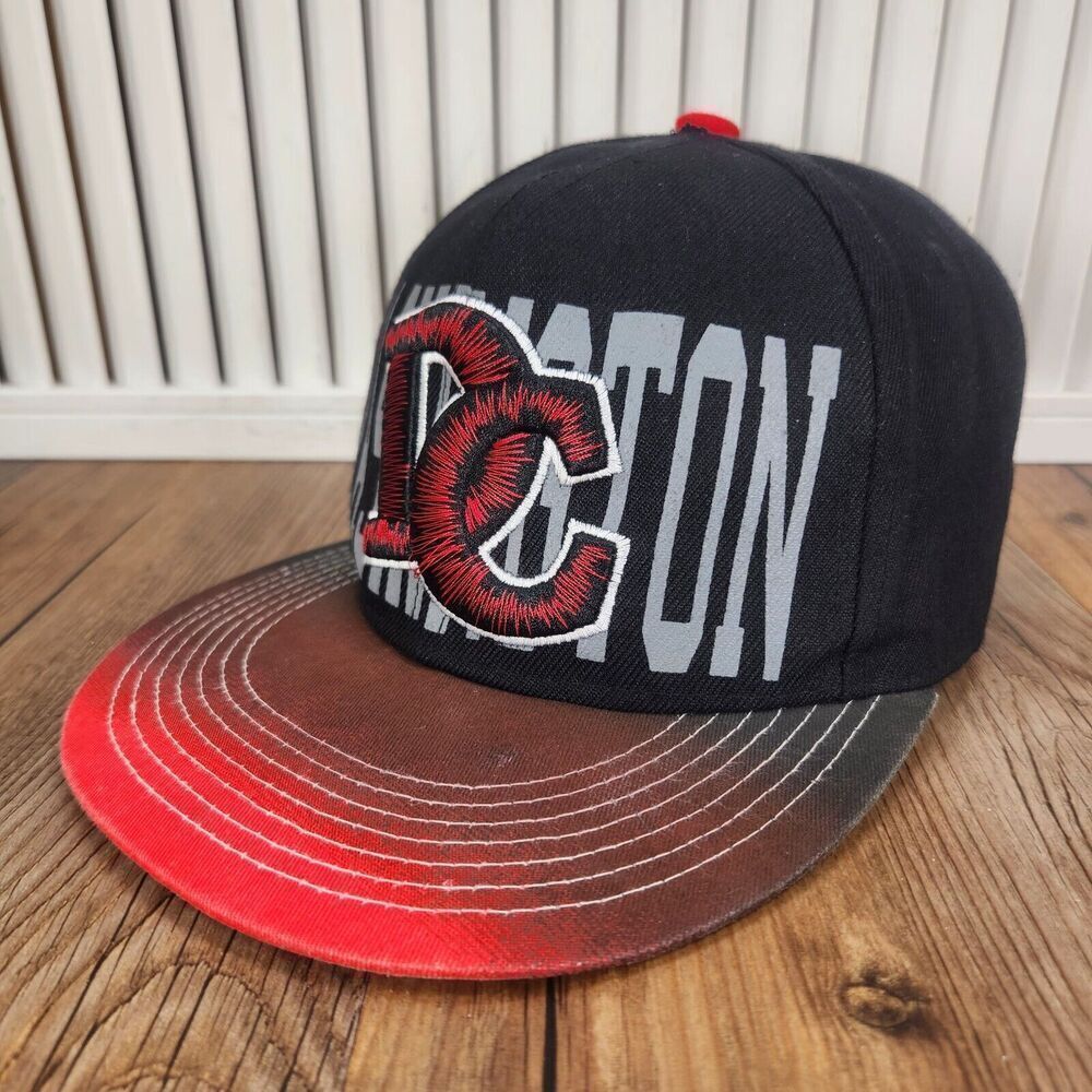 Washington DC City Hunter USA Snapback Hat Cap Black Designer Large Font Fashion